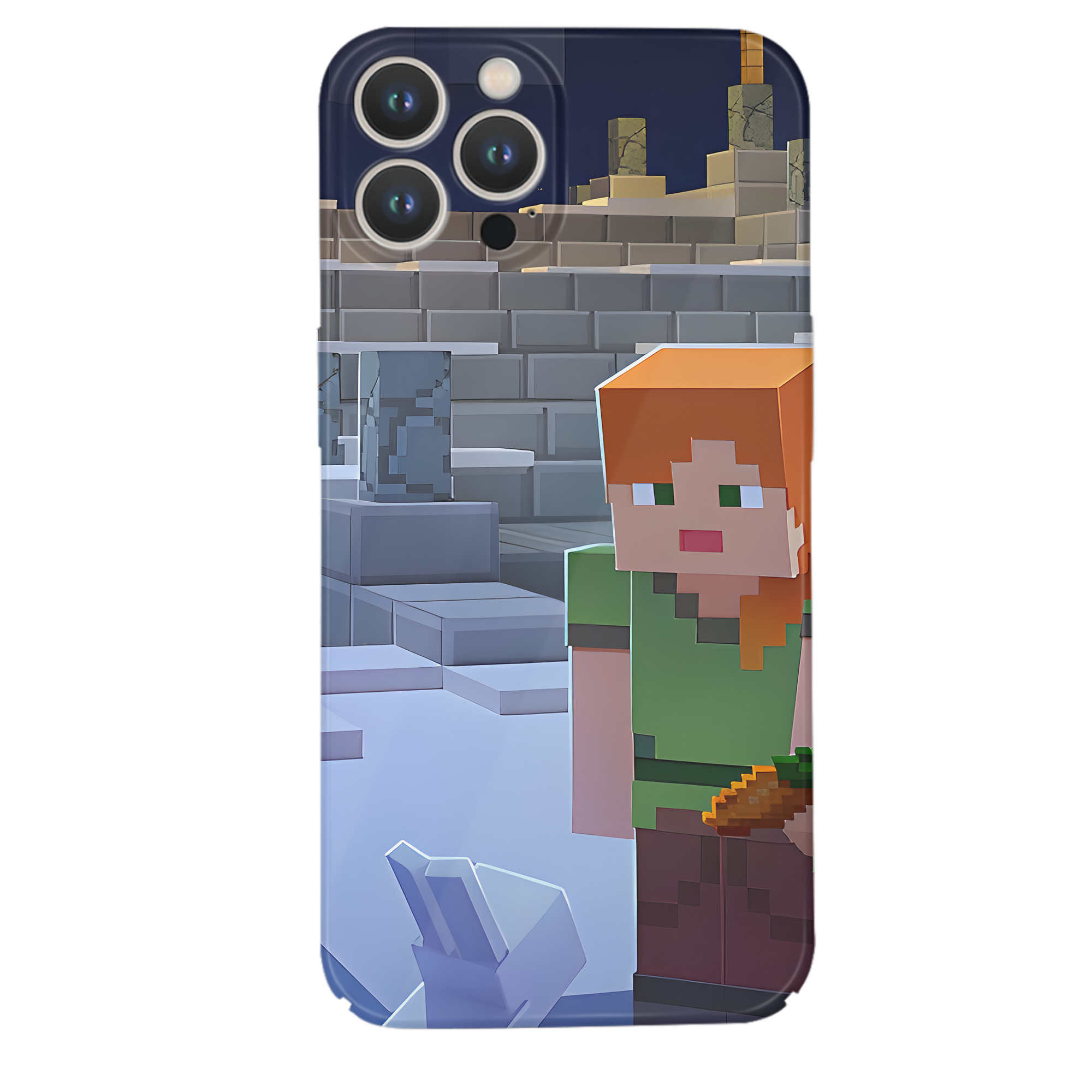（画像用） マインクラフト ブロックの世界 Minecraft MC Block world 【iPhone 14シリーズ対応】ハードケース